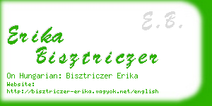 erika bisztriczer business card